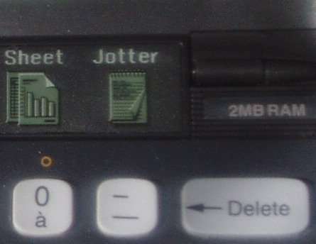 The Psion azerty keyboard