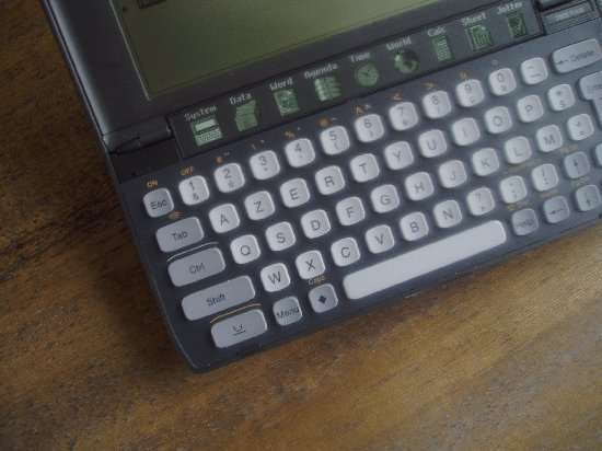 The Psion azerty keyboard