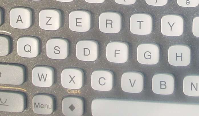 The Psion azerty keyboard