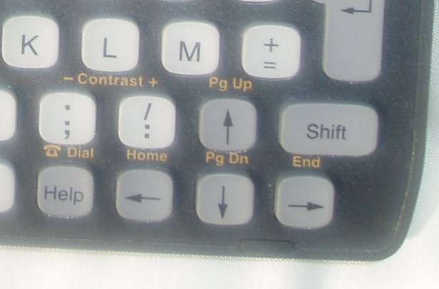 The Psion azerty keyboard